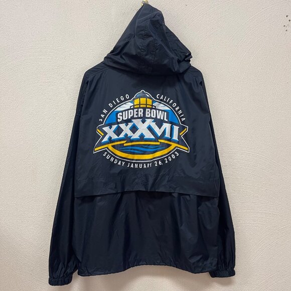 VTG 2003 Super Bowl XXXVII San Diego Pullover Light Jacket sz XL - Picture 1 of 7